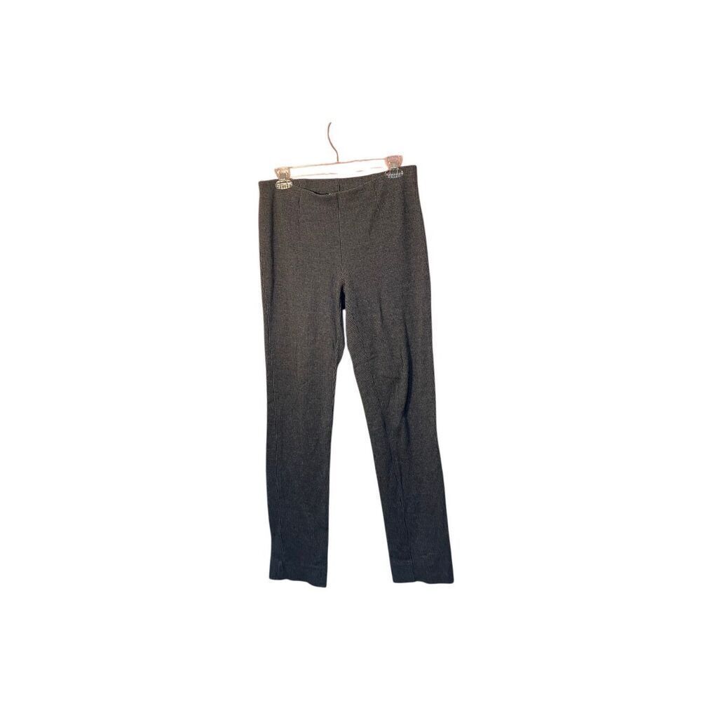 J Jill women’s plaid gray, Ponte knit pull on pants, size small